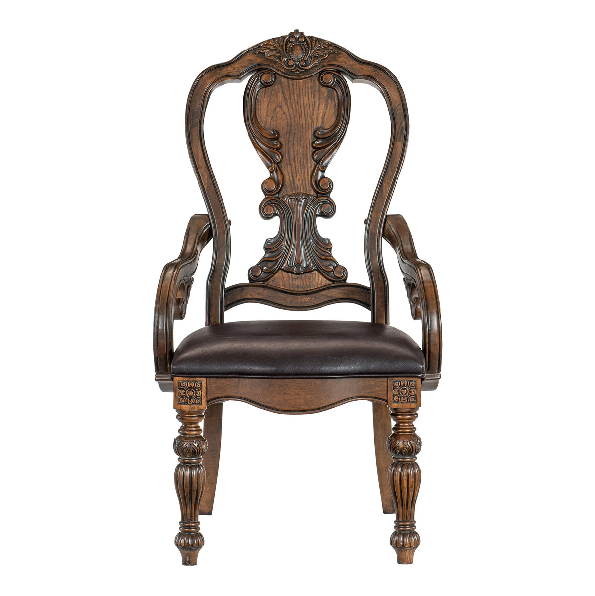 Bergen Dark Oak Arm Chair, Set of 2 by Homelegance at Eve Furniture
