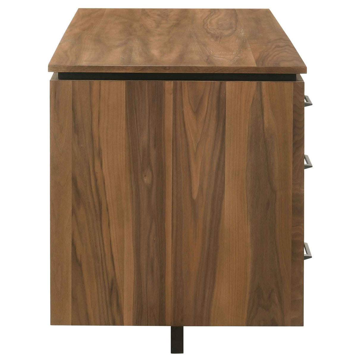 Berhalter Walnut Black 6-Drawer Double Pedestal File Computer Desk by Coaster at Eve Furniture