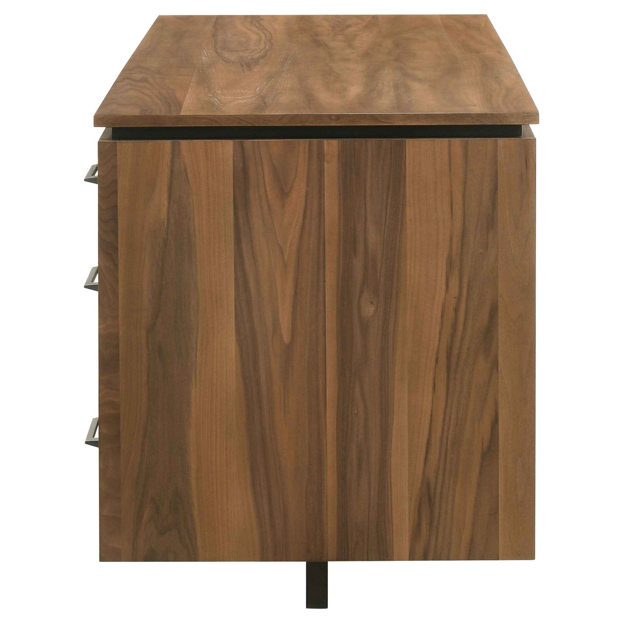 Berhalter Walnut Black 6-Drawer Double Pedestal File Computer Desk by Coaster at Eve Furniture