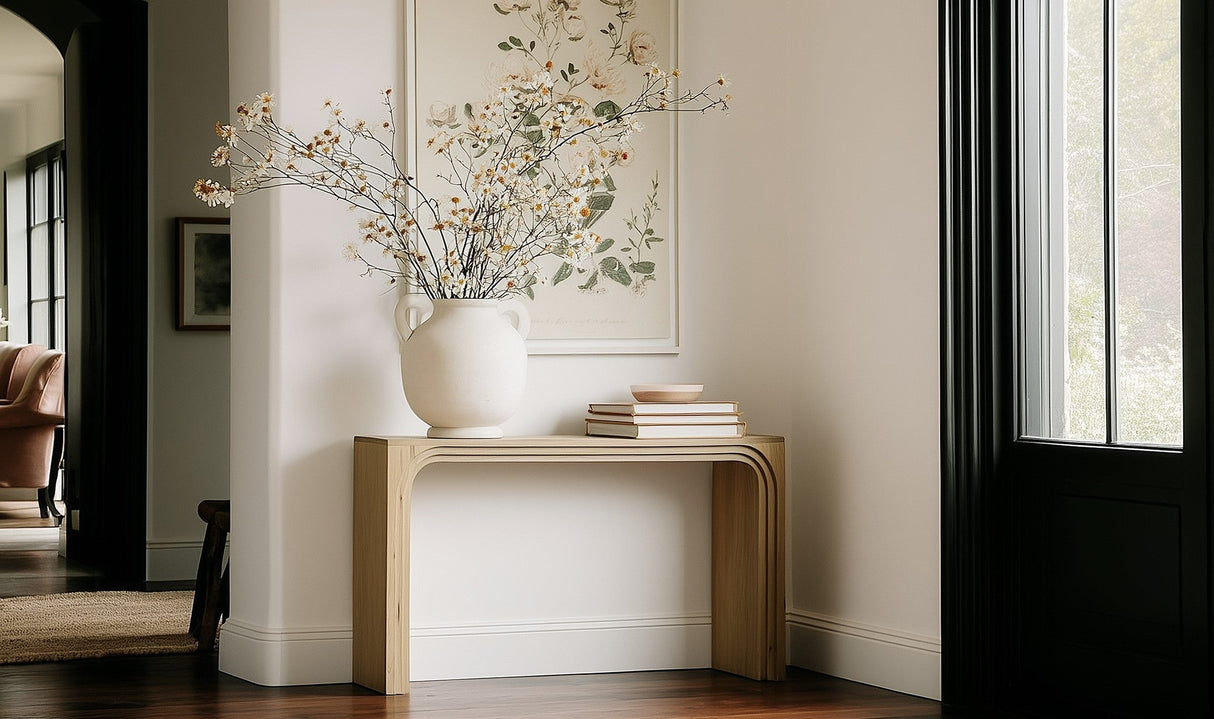 Berkley Console Table Natural by Moe's Home at Eve Furniture