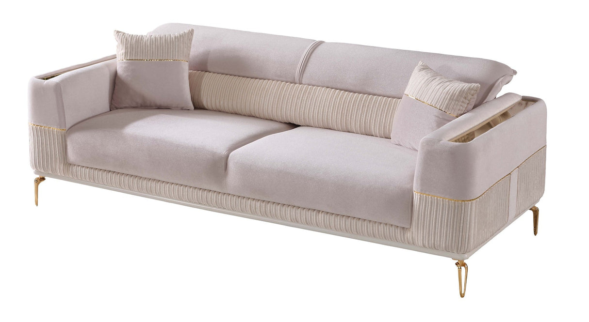 Berlin Beige 3-pieces (Sofa & Loveseat & Chair)Livingroom Set by Furnia at Eve Furniture