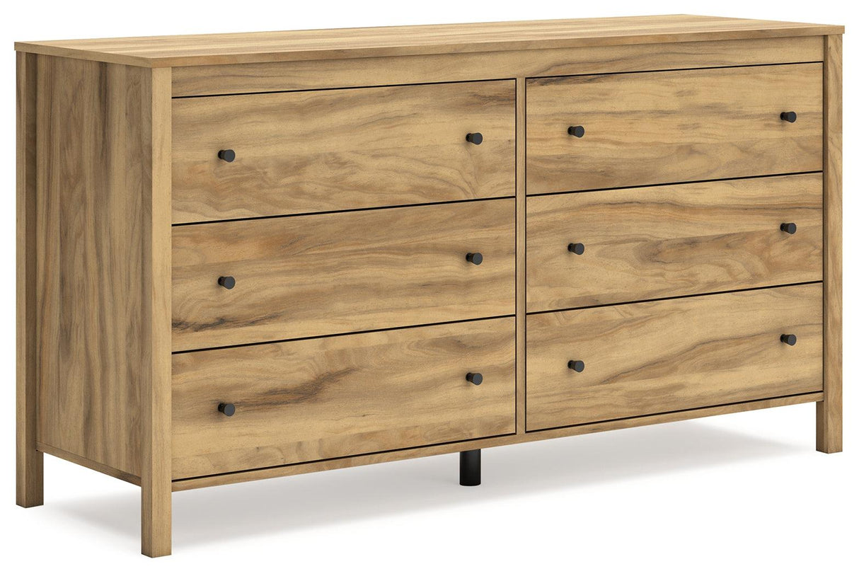 Bermacy Full Panel Headboard with Dresser and Nightstand in Light Brown by Ashley at Eve Furniture