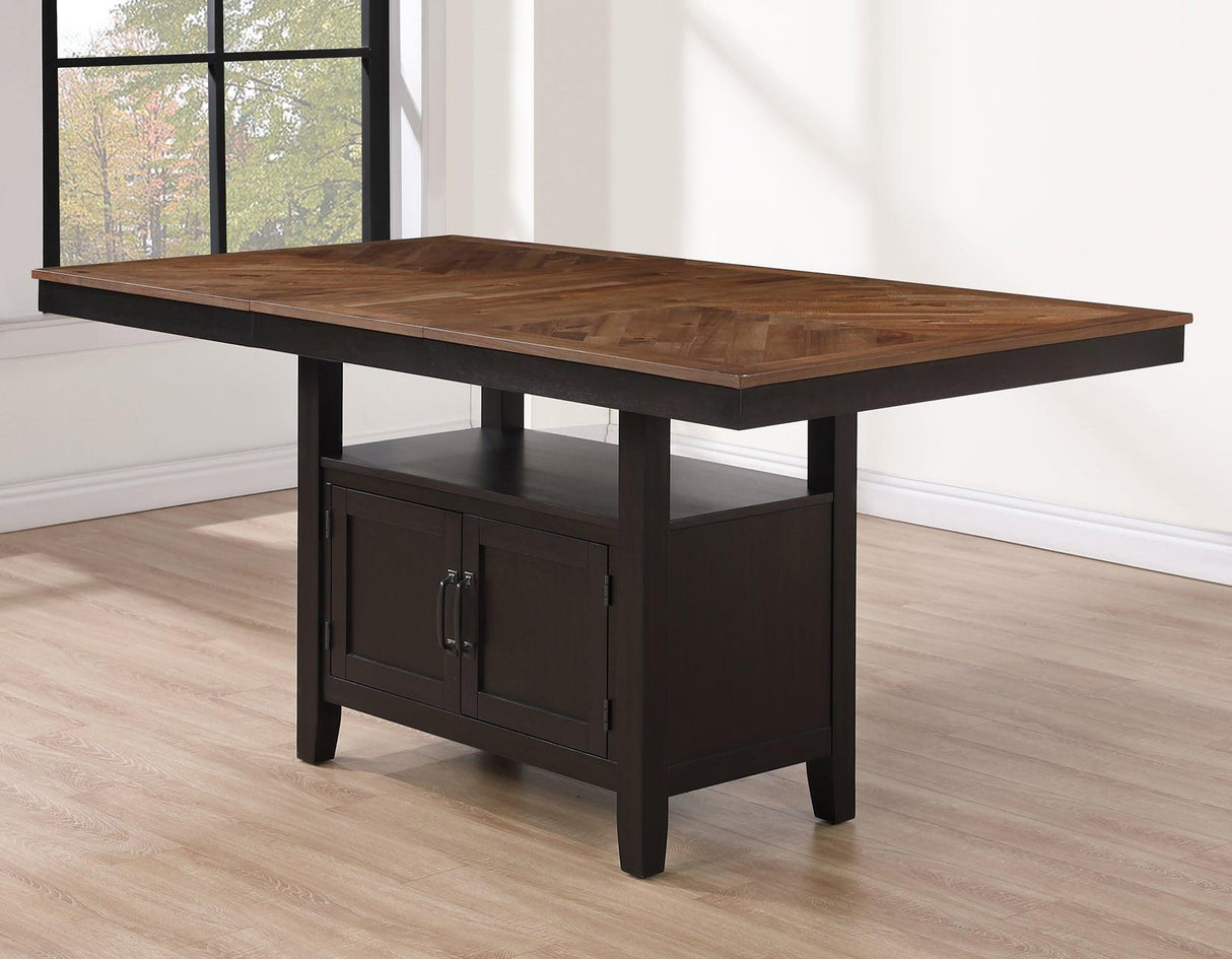 Bermuda 60-80″ Storage Counter Table with 20″ Leaf by Steve Silver at Eve Furniture