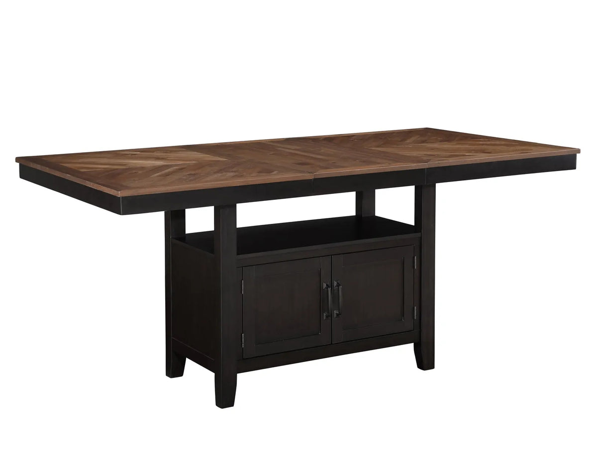 Bermuda Black/Dark Acacia Counter Height Dining Set by Steve Silver at Eve Furniture