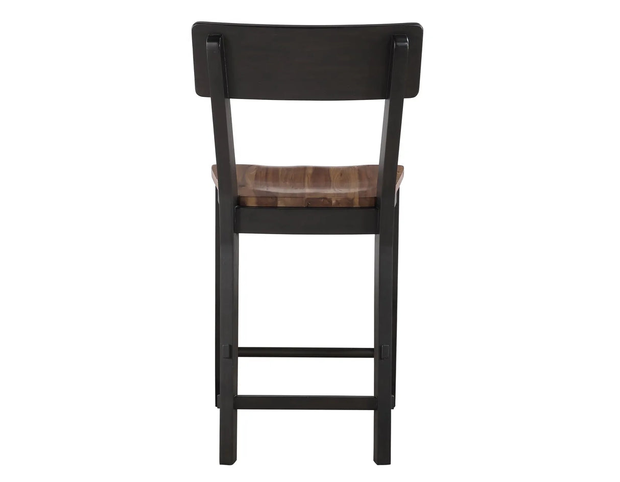 Bermuda Black/Dark Acacia Counter Height Dining Set by Steve Silver at Eve Furniture