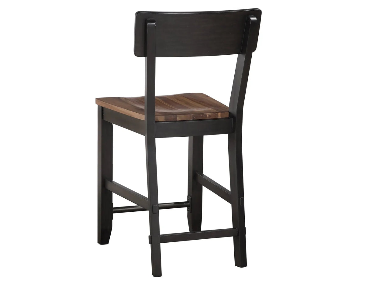 Bermuda Black/Dark Acacia Counter Height Dining Set by Steve Silver at Eve Furniture