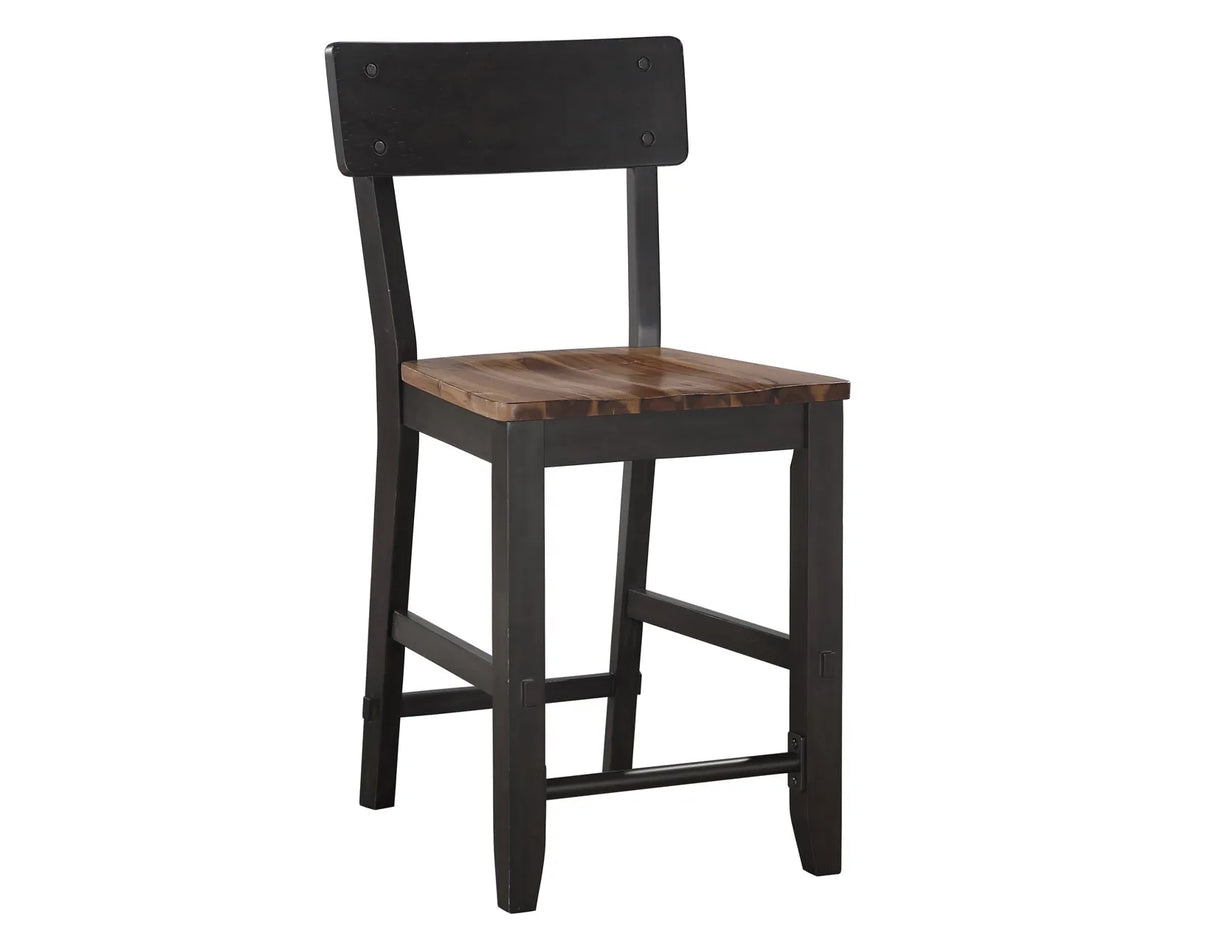 Bermuda Black/Dark Acacia Counter Height Dining Set by Steve Silver at Eve Furniture
