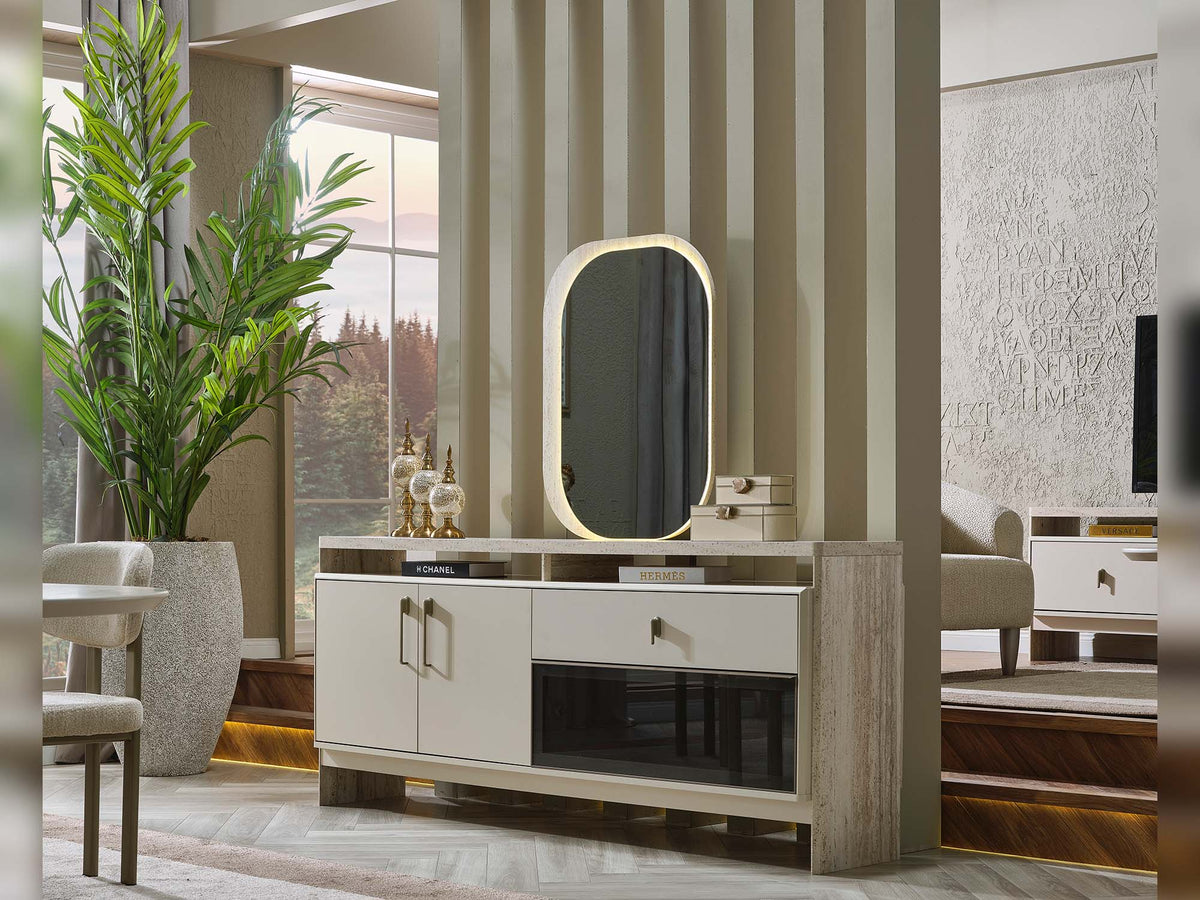 Bern Console With Mirror by Furnia at Eve Furniture