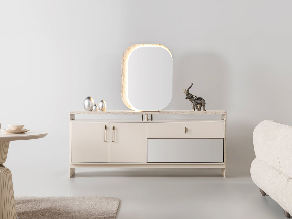 Bern Console With Mirror by Furnia at Eve Furniture