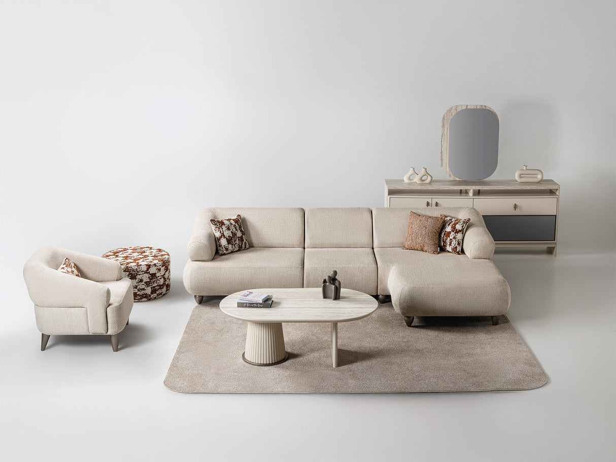 Bern Cream 6-Piece Modular Sectional by Furnia at Eve Furniture