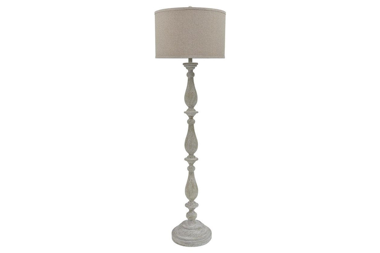 Bernadate Whitewash Floor Lamp by Ashley at Eve Furniture