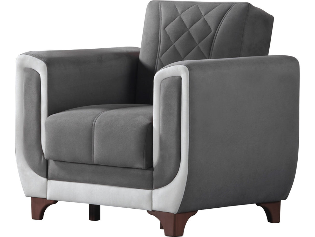 Berre Armchair Grey by Furnia at Eve Furniture
