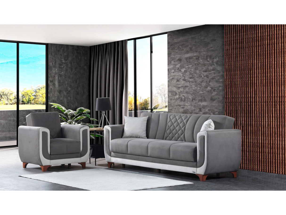Berre Armchair Grey by Furnia at Eve Furniture