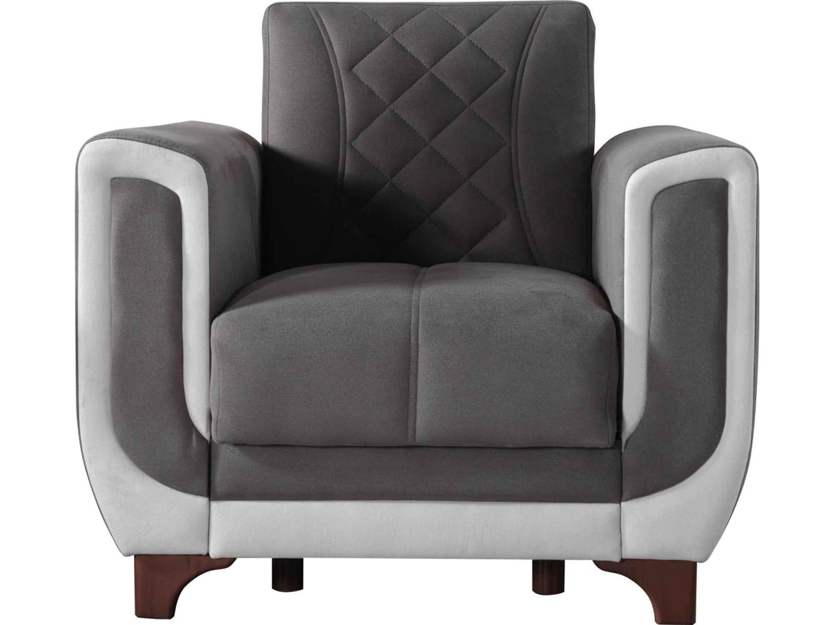 Berre Armchair Grey by Furnia at Eve Furniture
