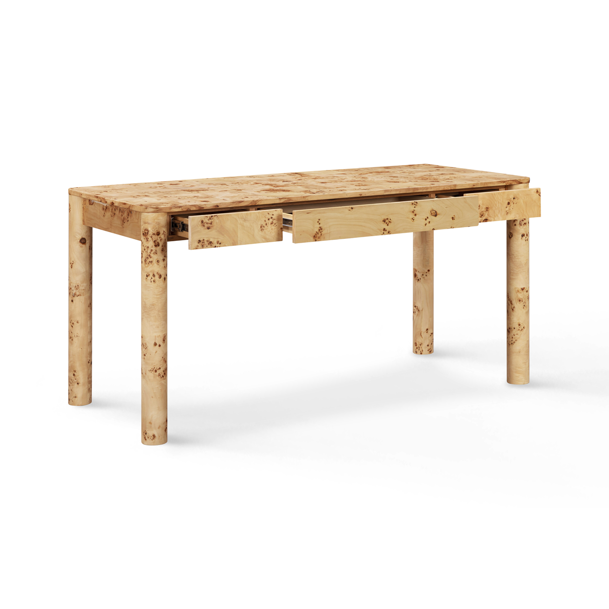Berri 60" Natural Burl 3-Drawer Work Desk by TOV Furniture at Eve Furniture