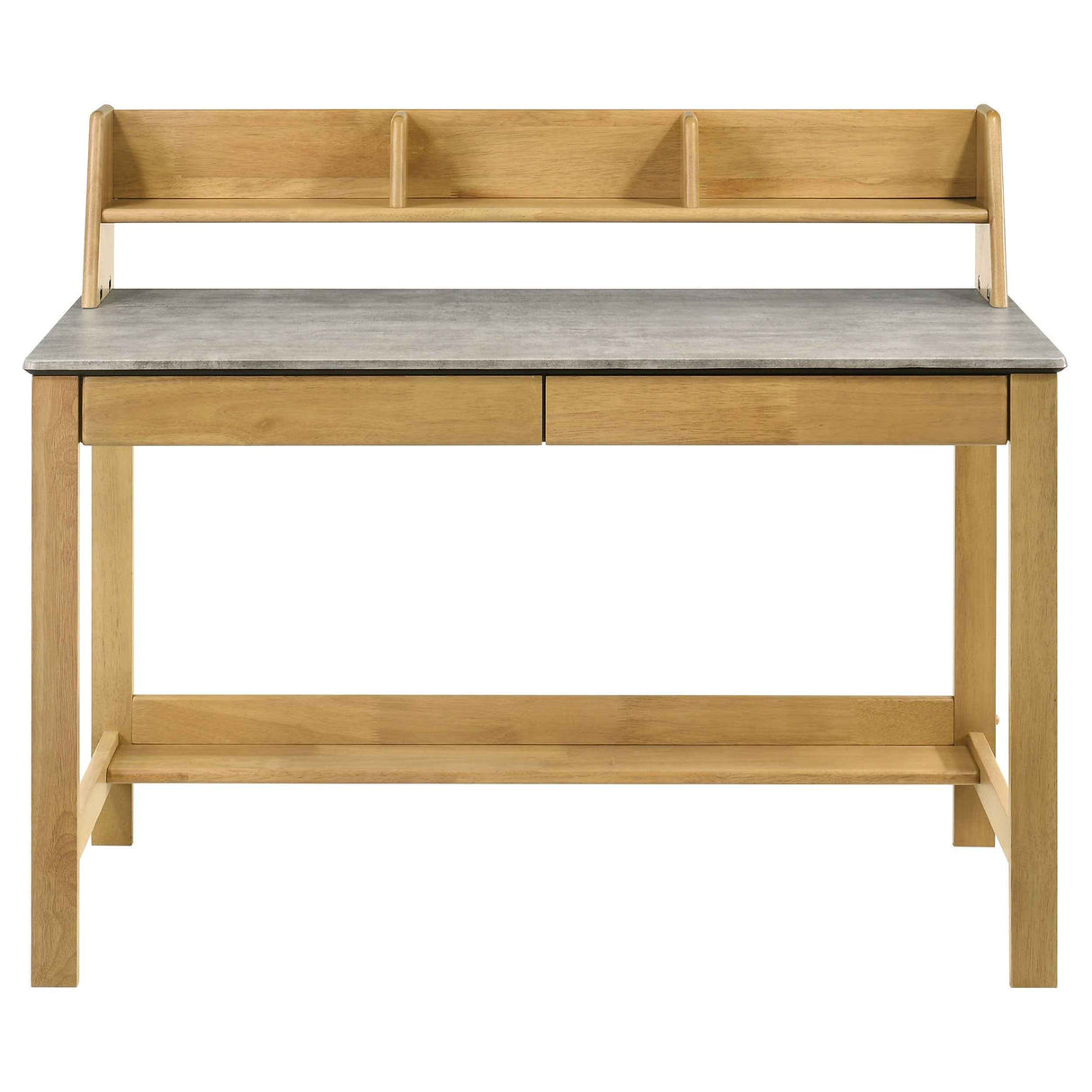 Besler Cement/Natural 47-inch SmartTop Writing Desk with Shelf by Coaster at Eve Furniture