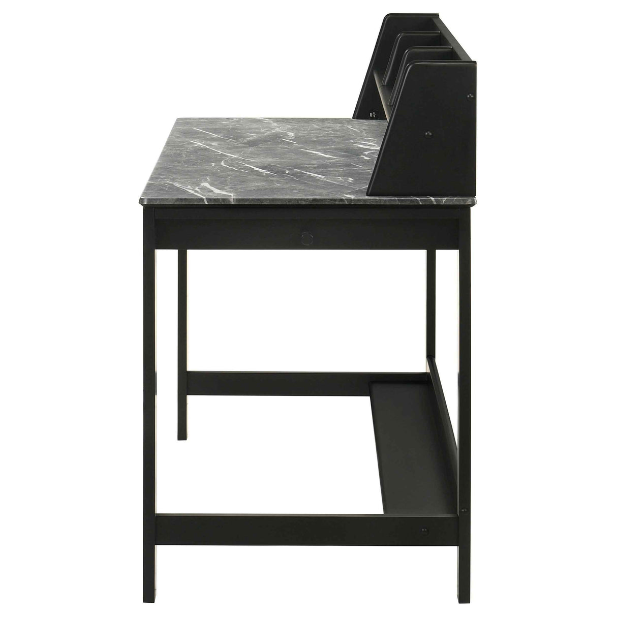 Besler Grey Stone/Black 47-inch SmartTop Writing Desk with Shelf by Coaster at Eve Furniture