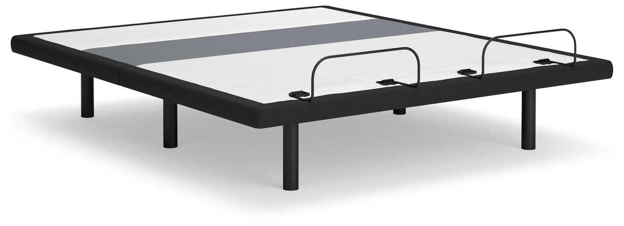 Best Base with Lumbar and Audio Charcoal Gray California King Adjustable Base by Ashley at Eve Furniture