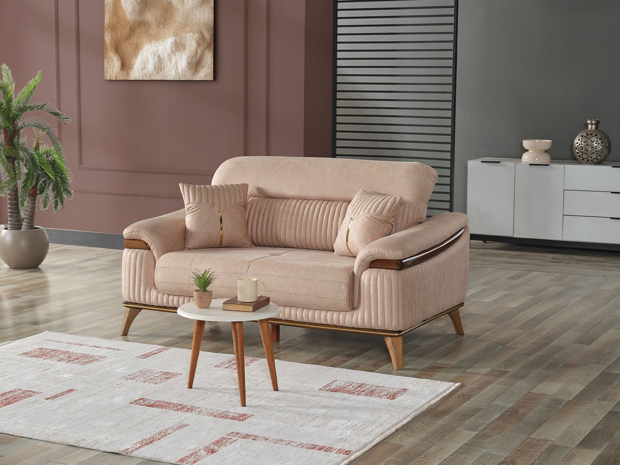 Beta 3-pieces (Sofa & Loveseat & Chair) Livingroom Set in Beige by Furnia at Eve Furniture