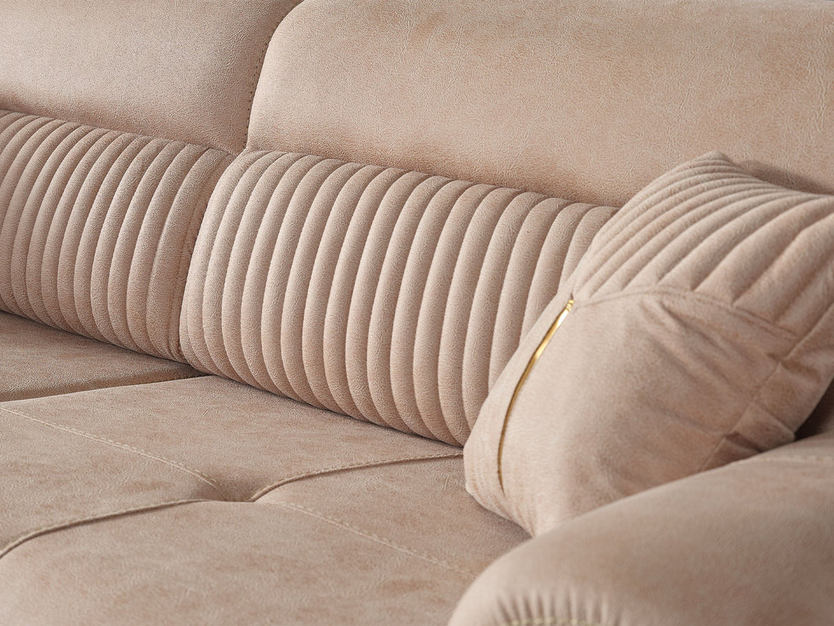 Beta 3-pieces (Sofa & Loveseat & Chair) Livingroom Set in Beige by Furnia at Eve Furniture