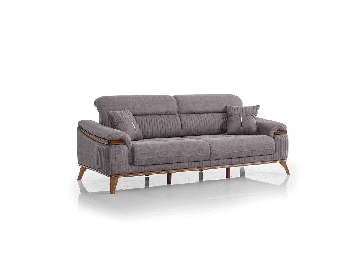 Beta 3-pieces (Sofa & Loveseat & Chair) Livingroom Set in Fume