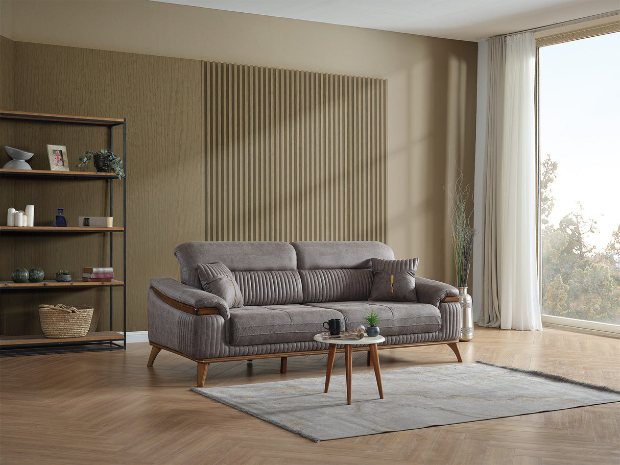 Beta 3-pieces (Sofa & Loveseat & Chair) Livingroom Set in Fume by Furnia at Eve Furniture