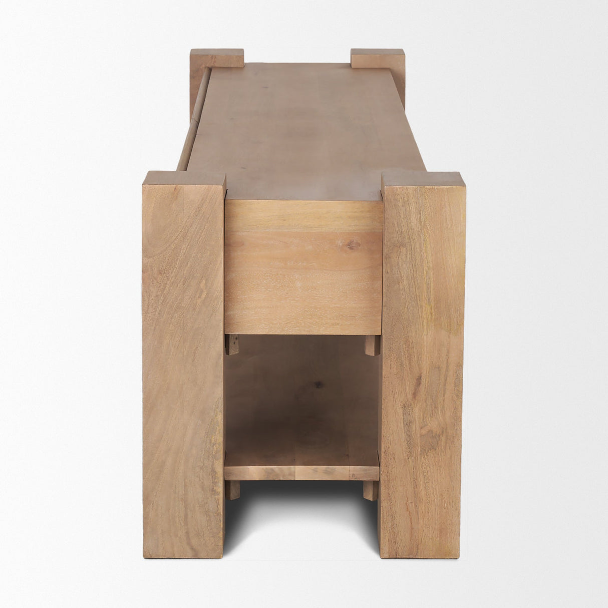 Beth Light Brown Wood Media Console by Mercana at Eve Furniture