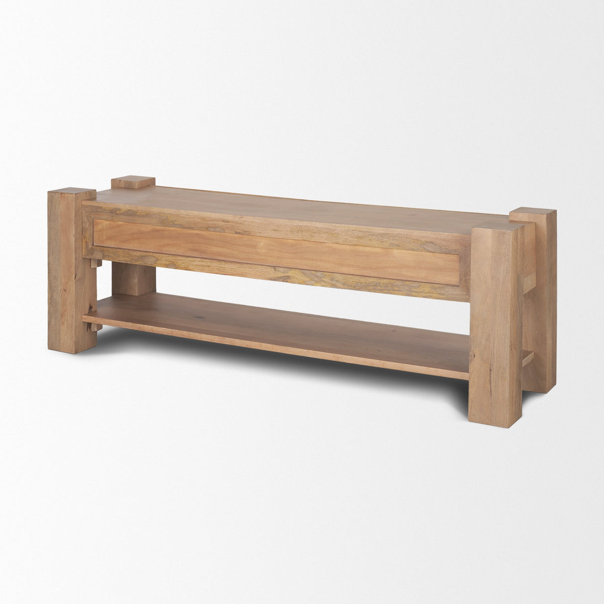 Beth Light Brown Wood Media Console by Mercana at Eve Furniture