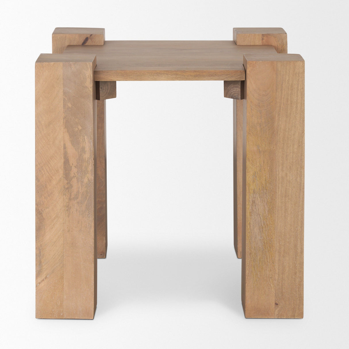 Beth Light Brown Wood Square Accent Table by Mercana at Eve Furniture