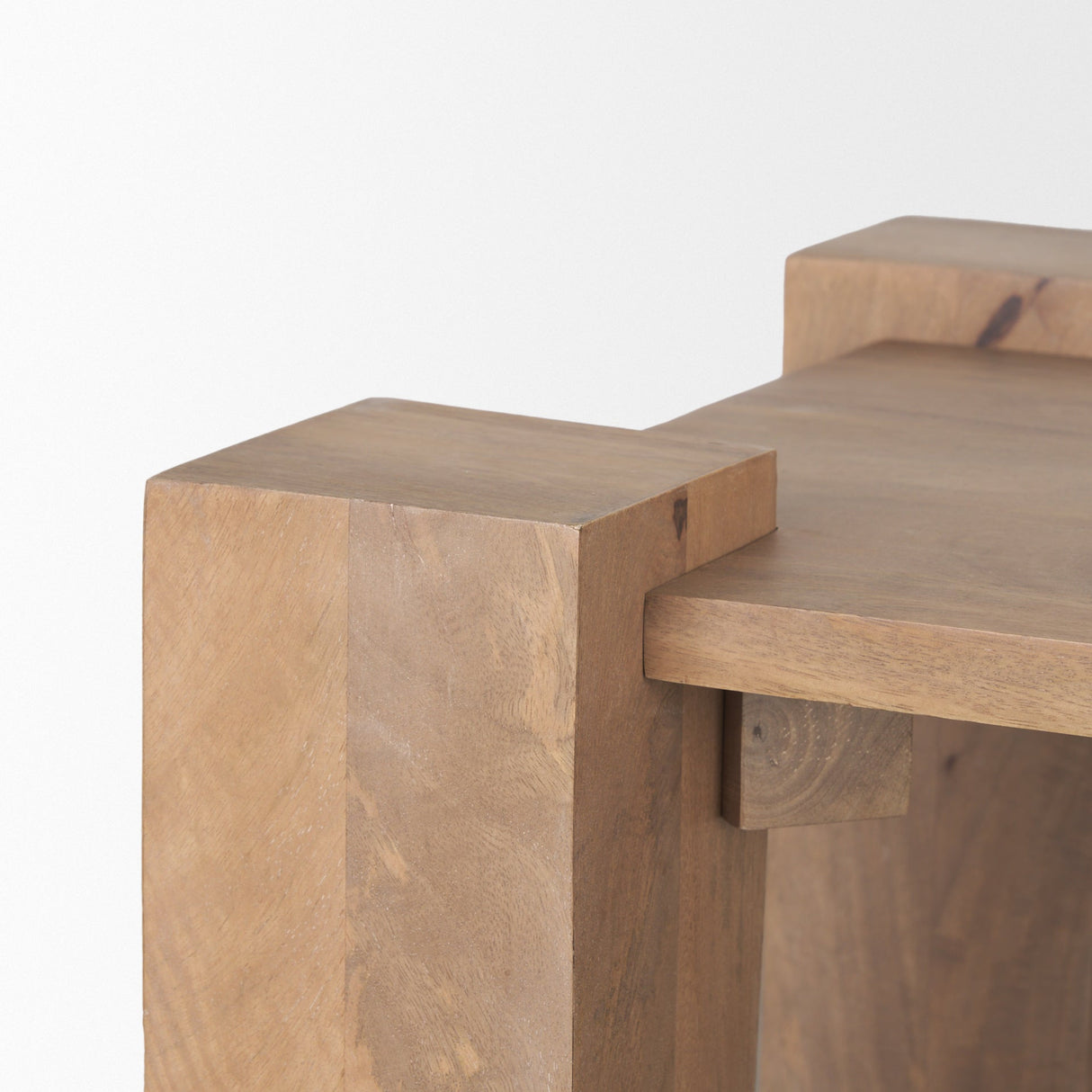 Beth Light Brown Wood Square Accent Table by Mercana at Eve Furniture