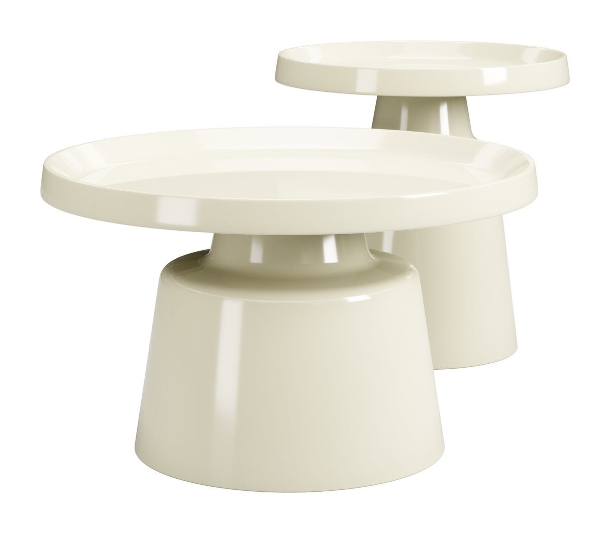 Beurre Ivory Coffee Table Set (2-Piece) by Zuomod at Eve Furniture