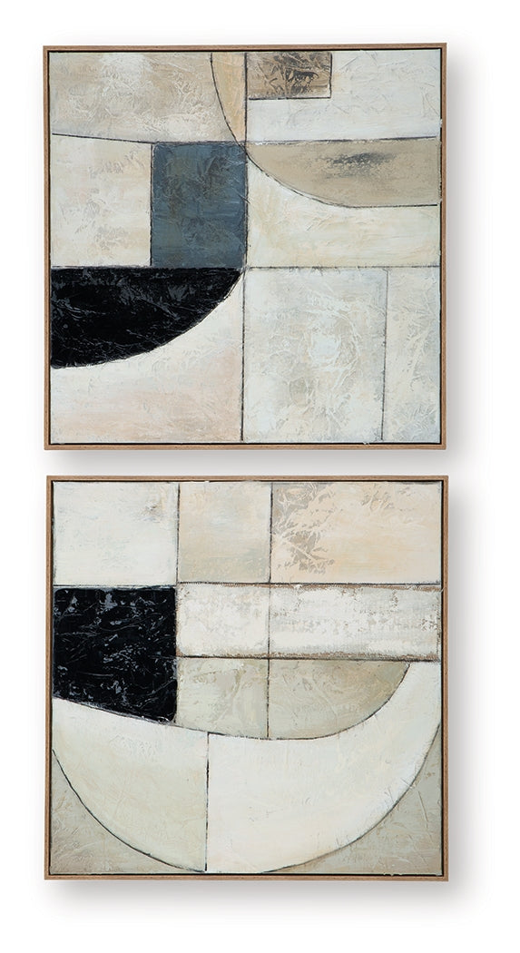 Bexlen Tan/Taupe/Black Wall Art (Set of 2) by ASHLEY FURNITURE at Eve Furniture
