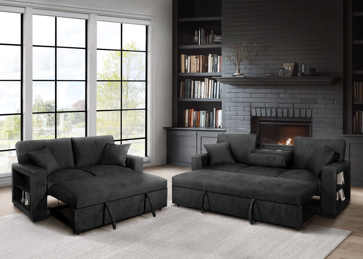 Bexley Black Sofa and Loveseat by New Era Innovations at Eve Furniture