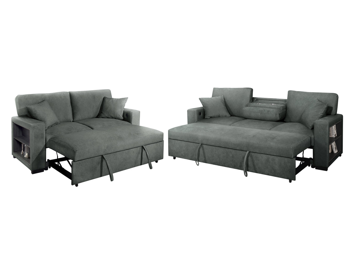 Bexley Grey Sofa and Loveseat by New Era Innovations at Eve Furniture