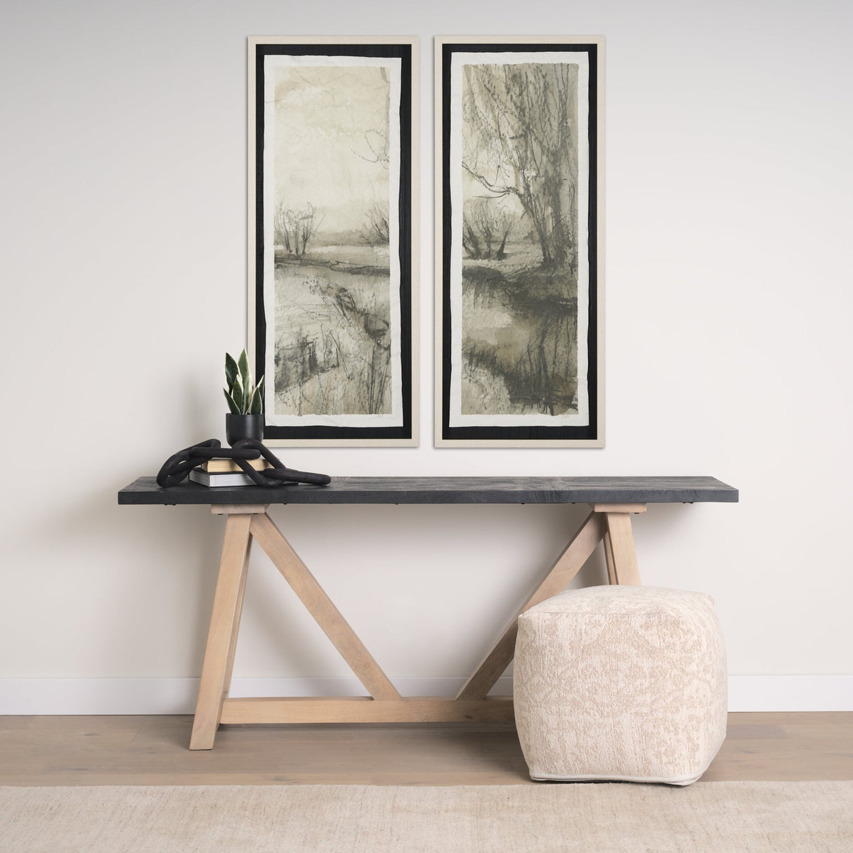 Beyond the Rain II by Mercana Studio a Hand Embellished Framed Art Print Matted under Glass by Mercana at Eve Furniture
