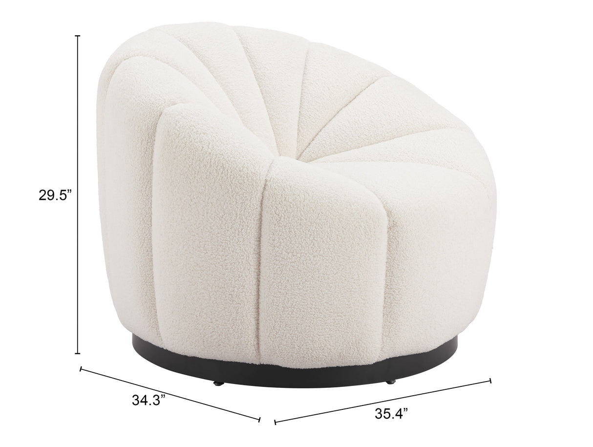 Bhutan Cream Accent Chair by Zuomod at Eve Furniture