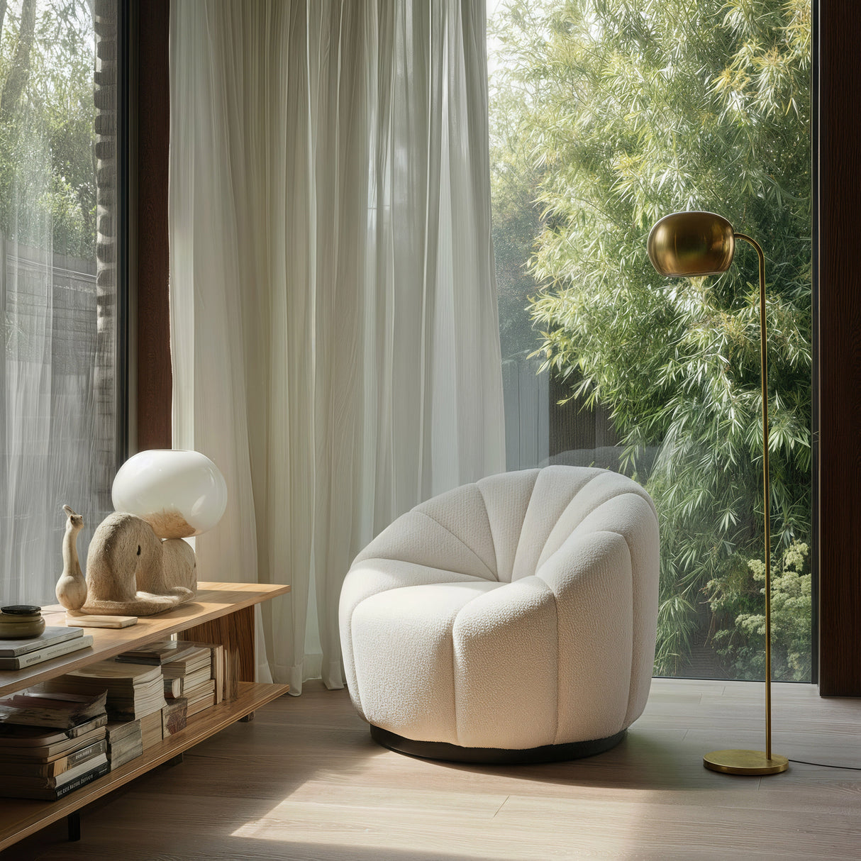 Bhutan Cream Accent Chair by Zuomod at Eve Furniture