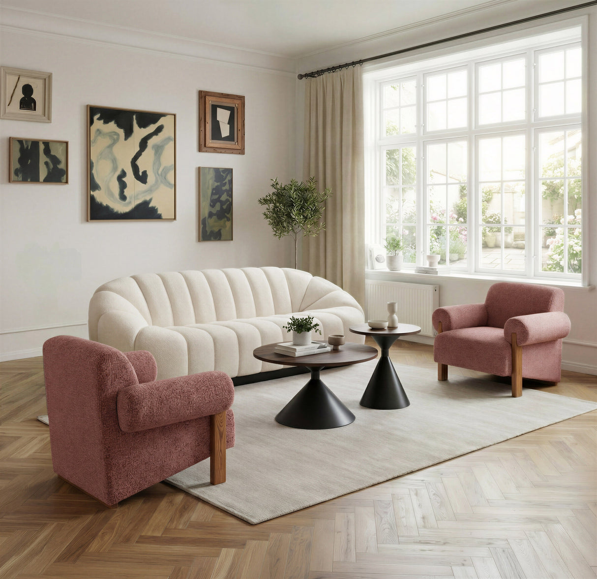 Bhutan Cream Sofa by Zuomod at Eve Furniture