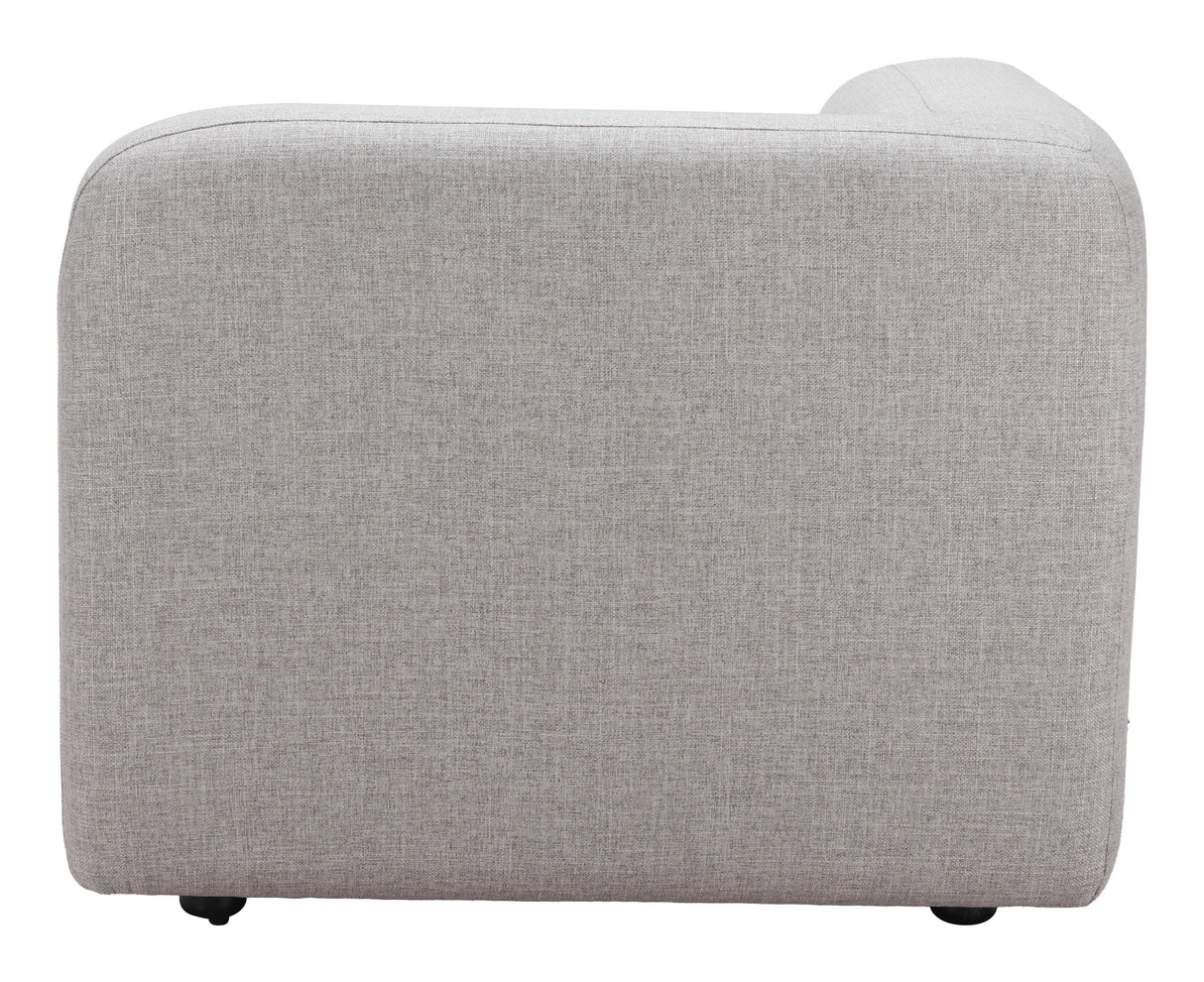 Biak Gray Corner Chair by Zuomod at Eve Furniture