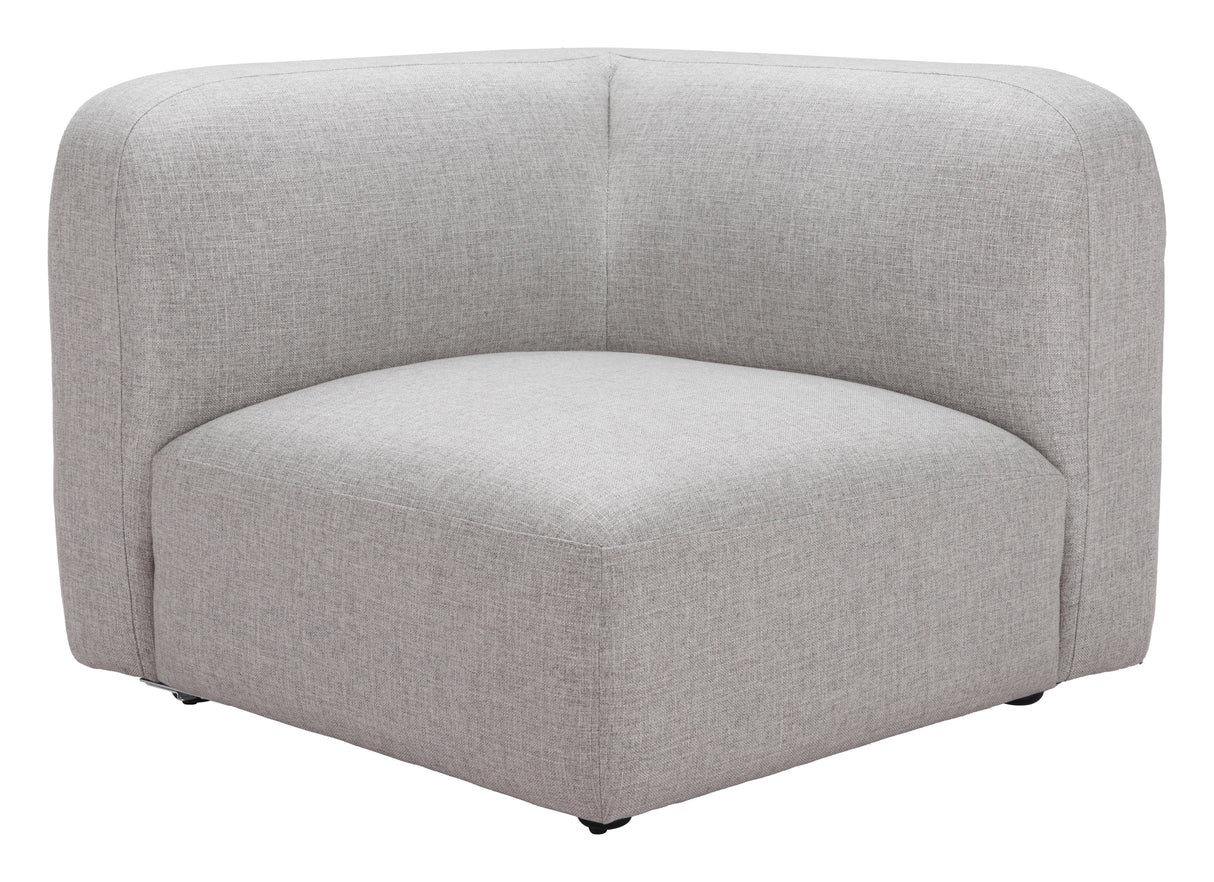 Biak Gray Corner Chair by Zuomod at Eve Furniture