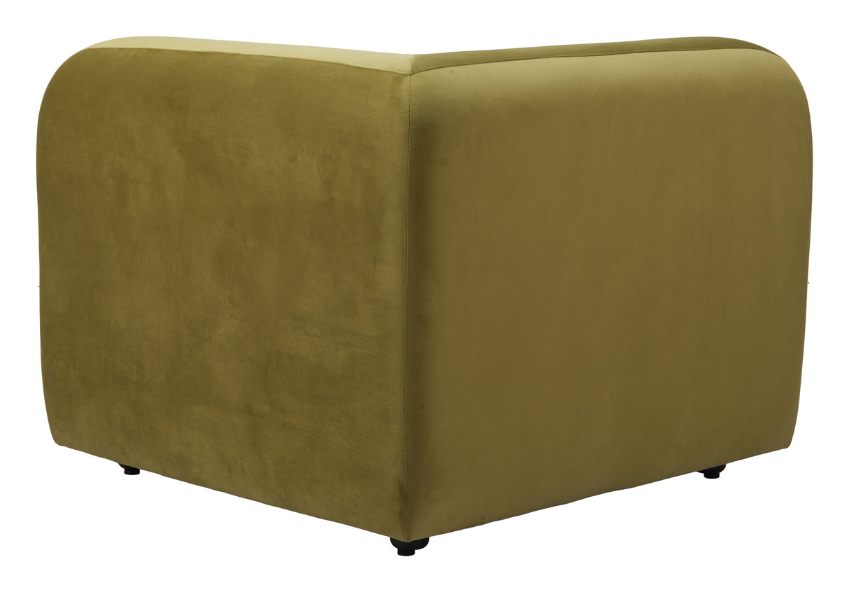 Biak Green Corner Chair by Zuomod at Eve Furniture