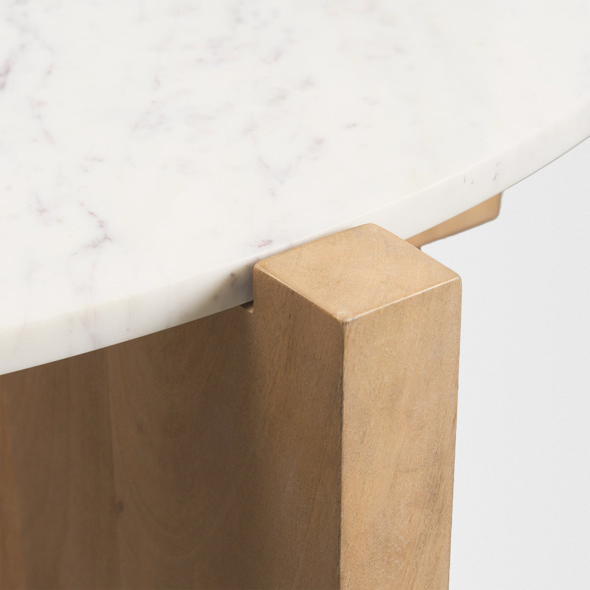 Bianca Wood and Marble Accent Table by Mercana at Eve Furniture