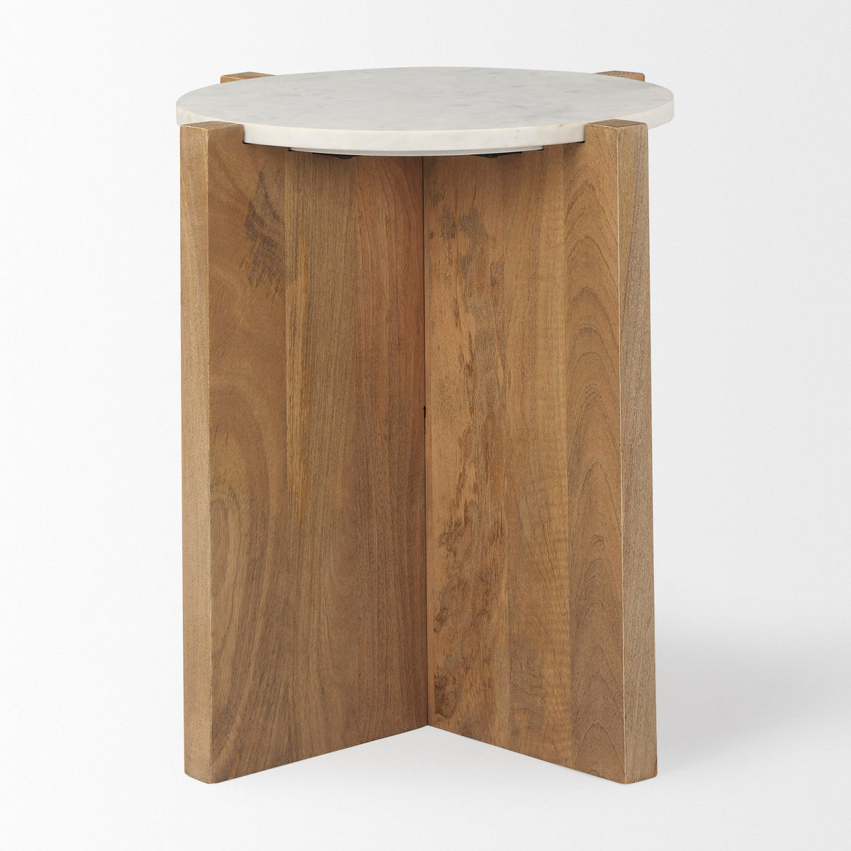 Bianca Wood and Marble Accent Table by Mercana at Eve Furniture