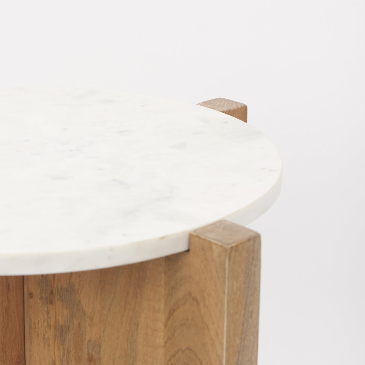 Bianca Wood and Marble Accent Table by Mercana at Eve Furniture