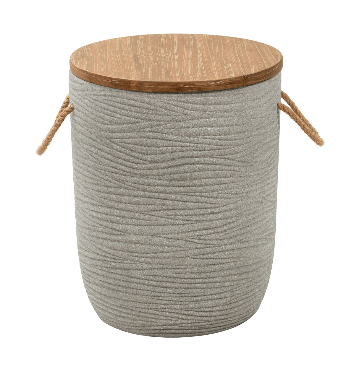 Biban Natural & Gray Outdoor Side Table by Zuomod at Eve Furniture