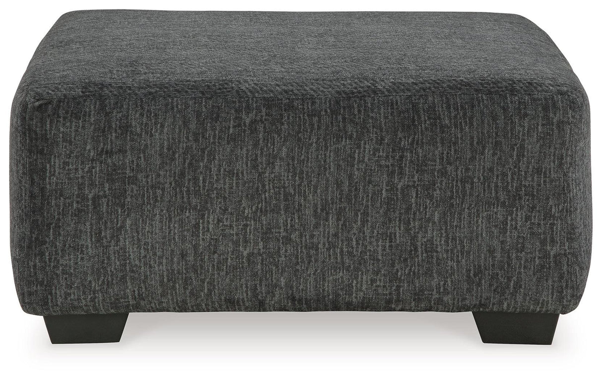 Biddeford Ebony Oversized Accent Ottoman by Ashley at Eve Furniture
