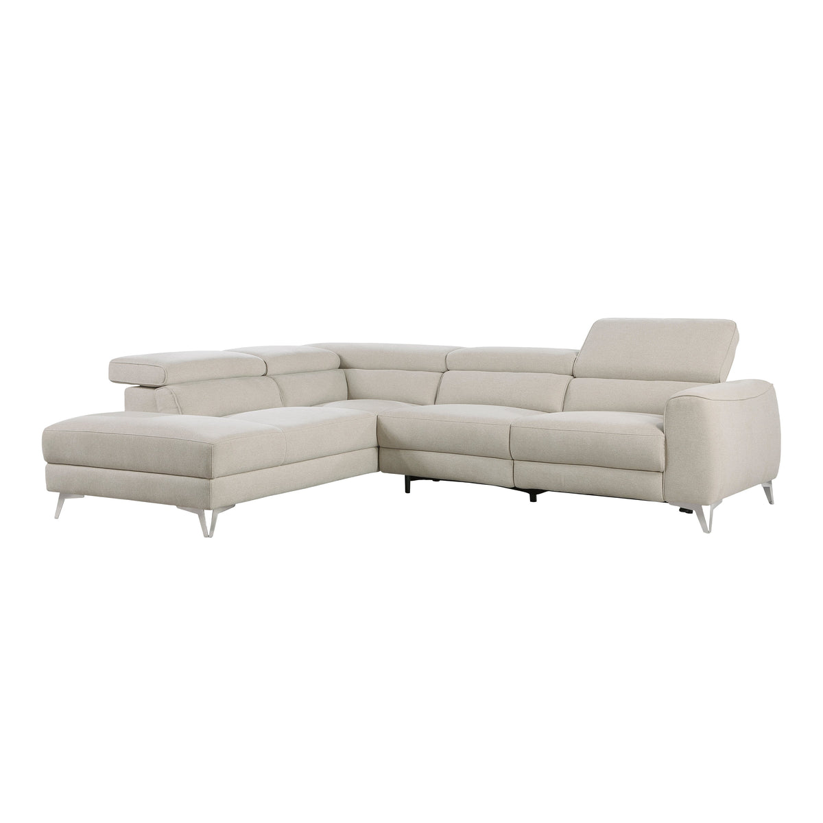 Bienvenue Beige 2-Piece Power Sectional with Right Chaise by Homelegance at Eve Furniture
