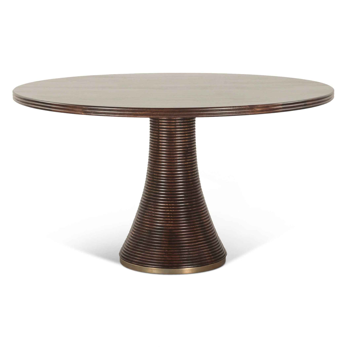 Bijou 54" Round Dining Table in Dark Sienna by Home Trends & Design at Eve Furniture