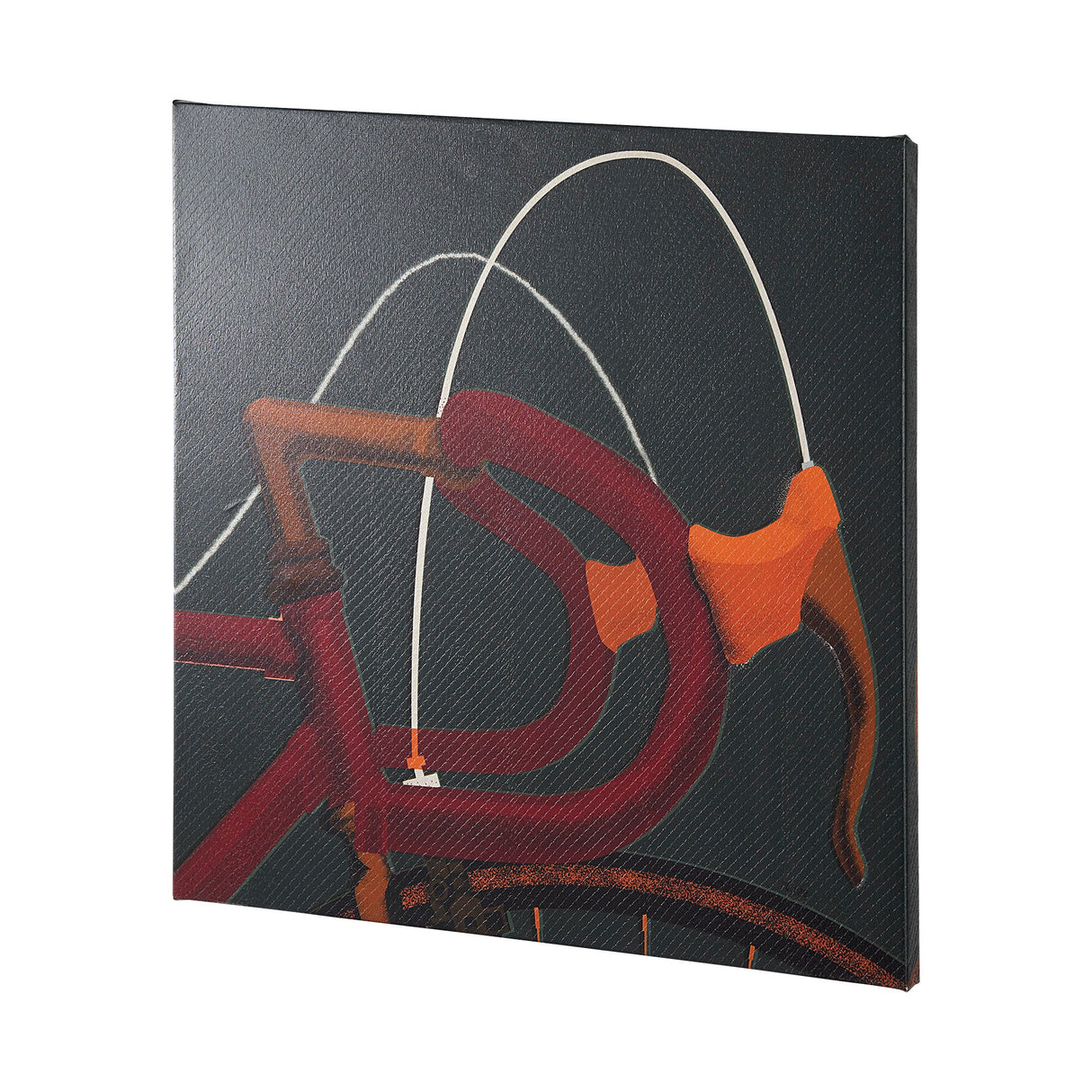 Bike Handle Green by Alarm a Hand Embellished Textured Canvas by Mercana at Eve Furniture
