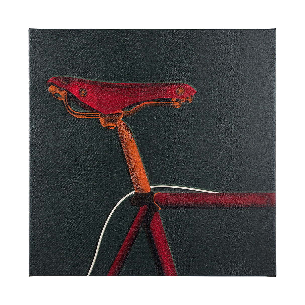 Bike Saddle Green by Alarm a Hand Embellished Textured Canvas by Mercana at Eve Furniture